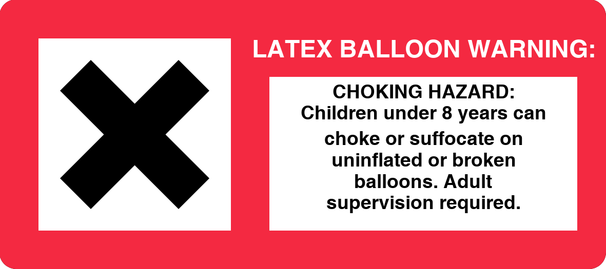 Latex Balloon Warning